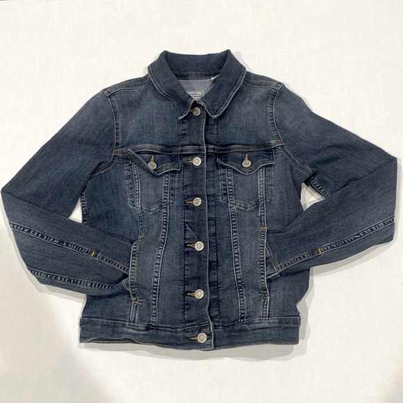 Girls Denim Jean Signature Levi Strauss Basic Truckers Jacket.    SIZE S - Picture 3 of 12